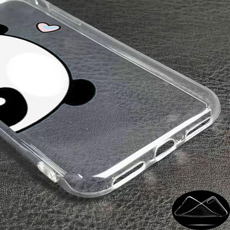 Luxury Soft Silicone Phone Case Cute Panda Bear China for Apple iPhone 11 Pro XS Max X XR 6 6S 7 8 Plus 5 5S SE Fashion Cover