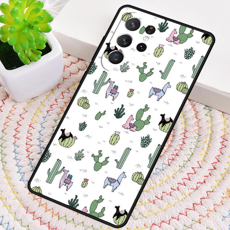 Kawaii Cute Llama Alpaca Silicone Phone Case For Samsung Galaxy note 10 pro S26 S25 S24 S23 S22 S21 Plus S25Ultra Capa Cover
