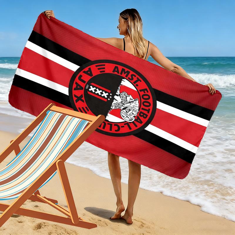 AFC Ajax Print Strandtuch, Großes Weiches Schnelltrocknendes Handtuch für Strand Camping Schwimmen