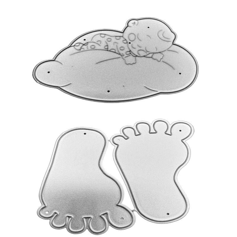 Art Cutting Dies Footprint Shape  Die Cuts Templates Embossing Stencils Tools for Card Making DIY Paper Fabric Crafts