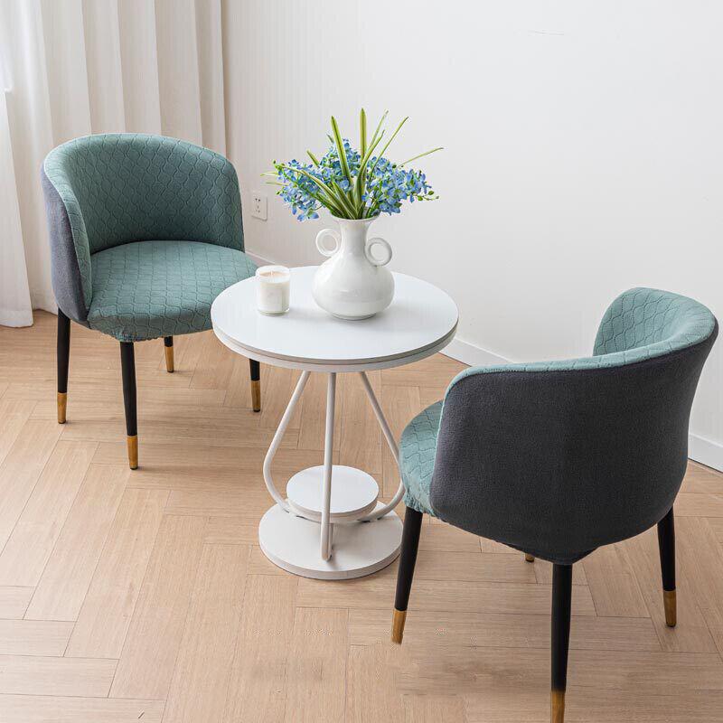 1PC Jacquard Circular Backrest Chair Cover Elastic Dustproof Dining Chair Cover Office Chair Seat Cover Home Decoration