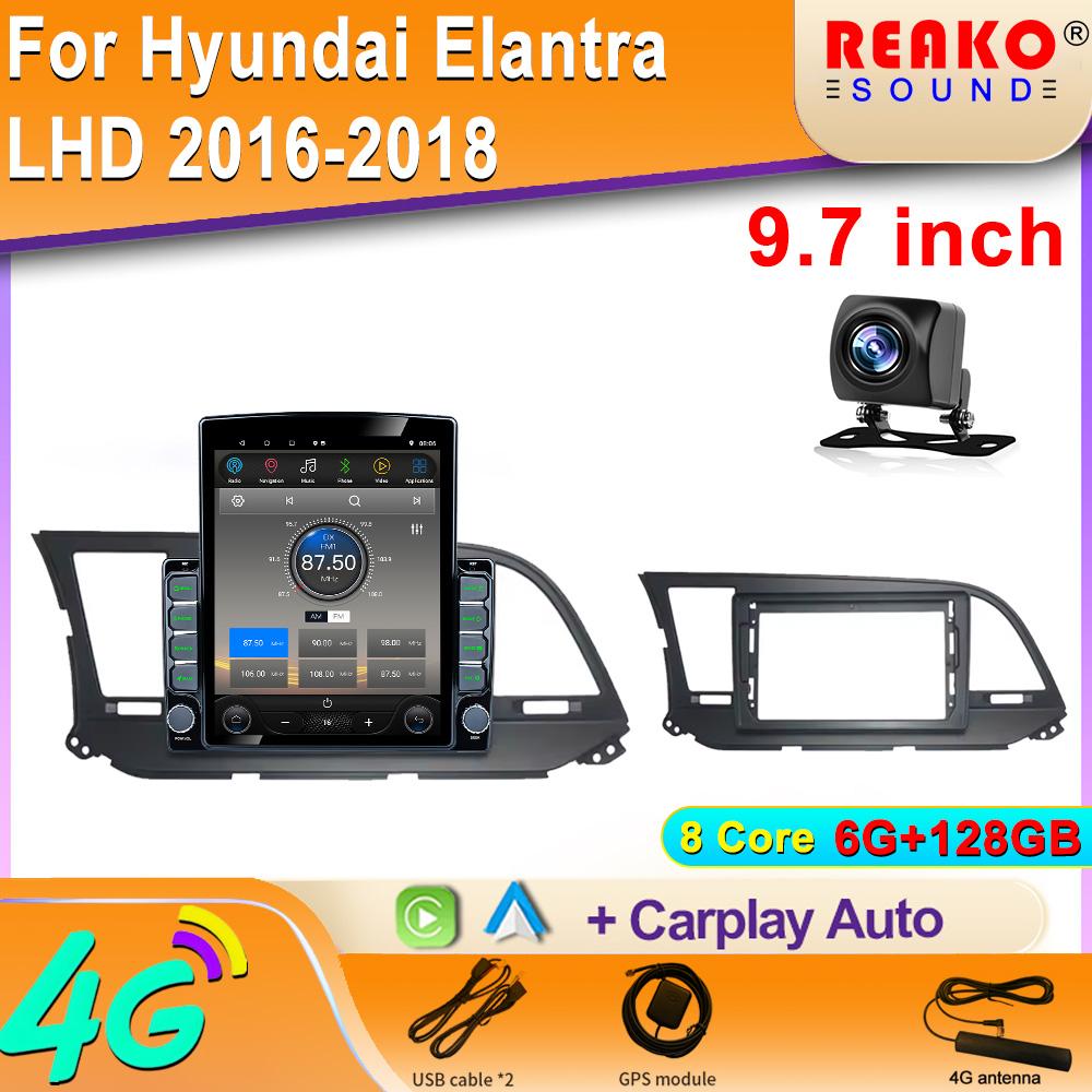 

9,7-дюймовый вертикальный экран Tesla Android автомобильное радио для Hyundai Elantra LHD 2016-2018 навигация GPS мультимедийный плеер 8 core 6GB+128GB
