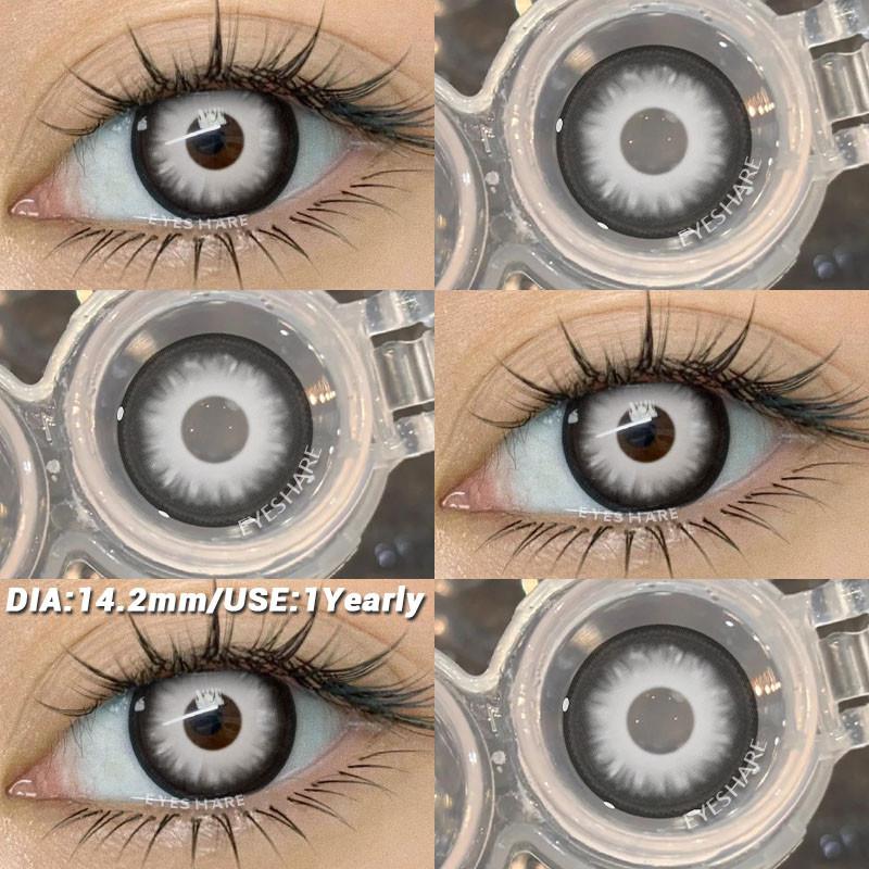 COD EYESHARE RAVEN BLACK Cosplay Contact Lenses Blood-red Halloween Eye Makeup Lens White/Black Crazy Cosplay Softlens
