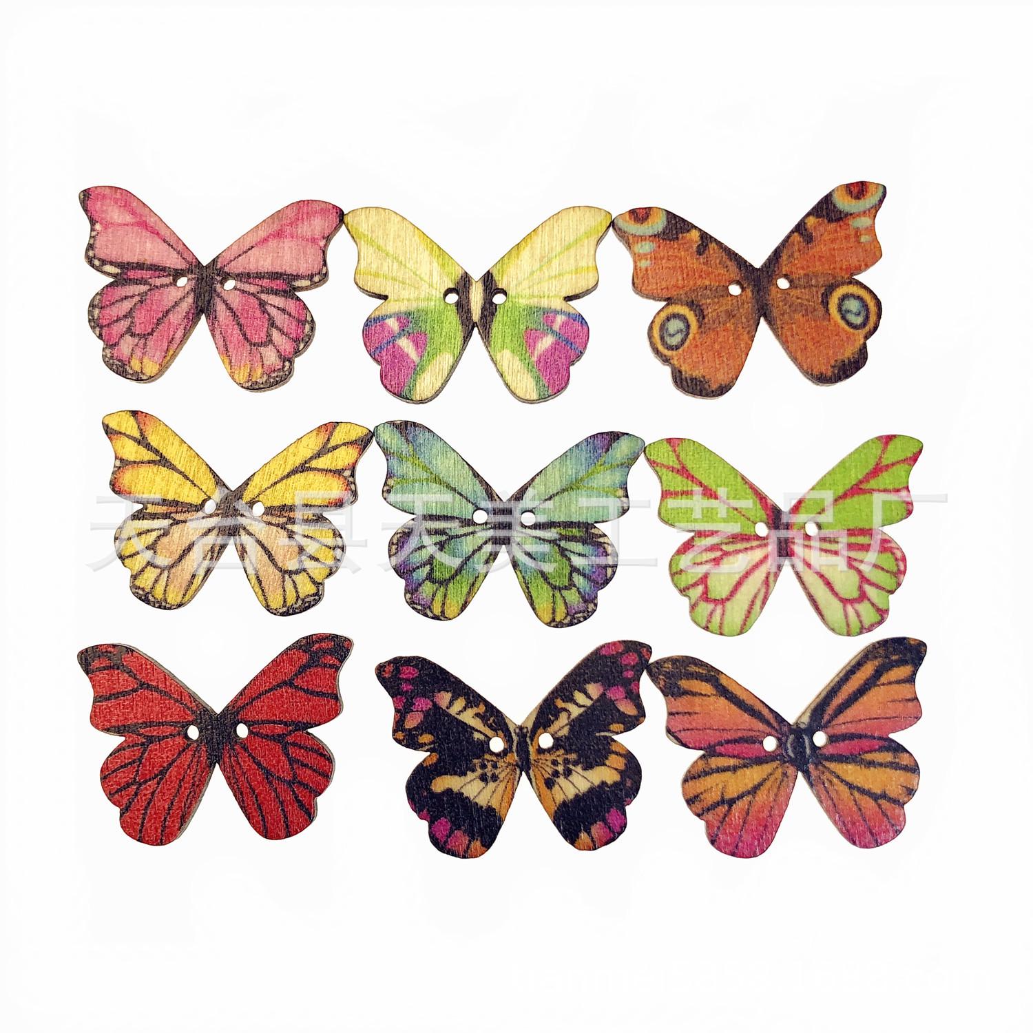 

Ретро Мультяшная Бабочка Декоративные Деревянные Чипсы 28mm Retro Butterfly, 50 pcs, ~25g