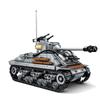 656PCS Military US Sherman M4 Tank Building Blocks WW2 Tank City Police Soldier Weapon Action Figure Bricks Kids DIY Toys Gift