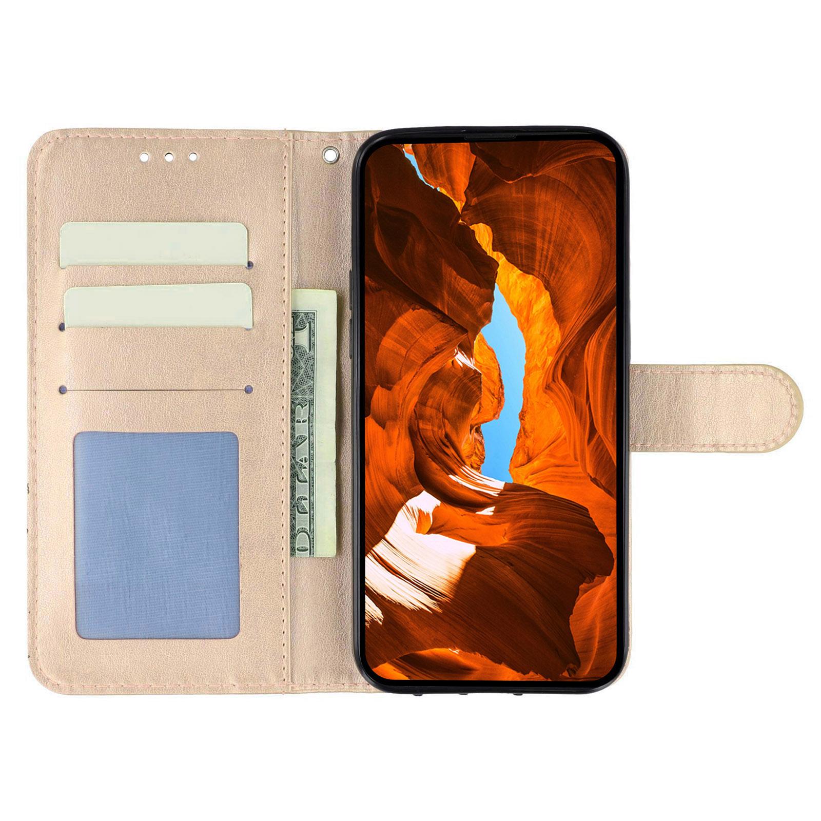 

For Honor 400 Cases PU Leather Flip Wallet Phone Cover with Strap Black