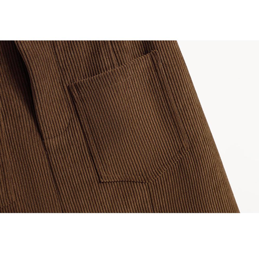 DIMANAF Plus Size 2025 New Winter Women Skirts Corduroy Loose Casual Elastic Waist Fashion Lady Thick Short