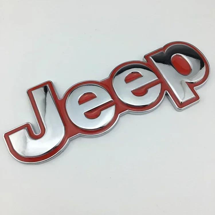 Car Front Hood Emblem for Jeep Grand Cherokee Wrangler Renegade Patriot Liberty Compass Rear Trunk Side Badge Sticker Decals ALV1