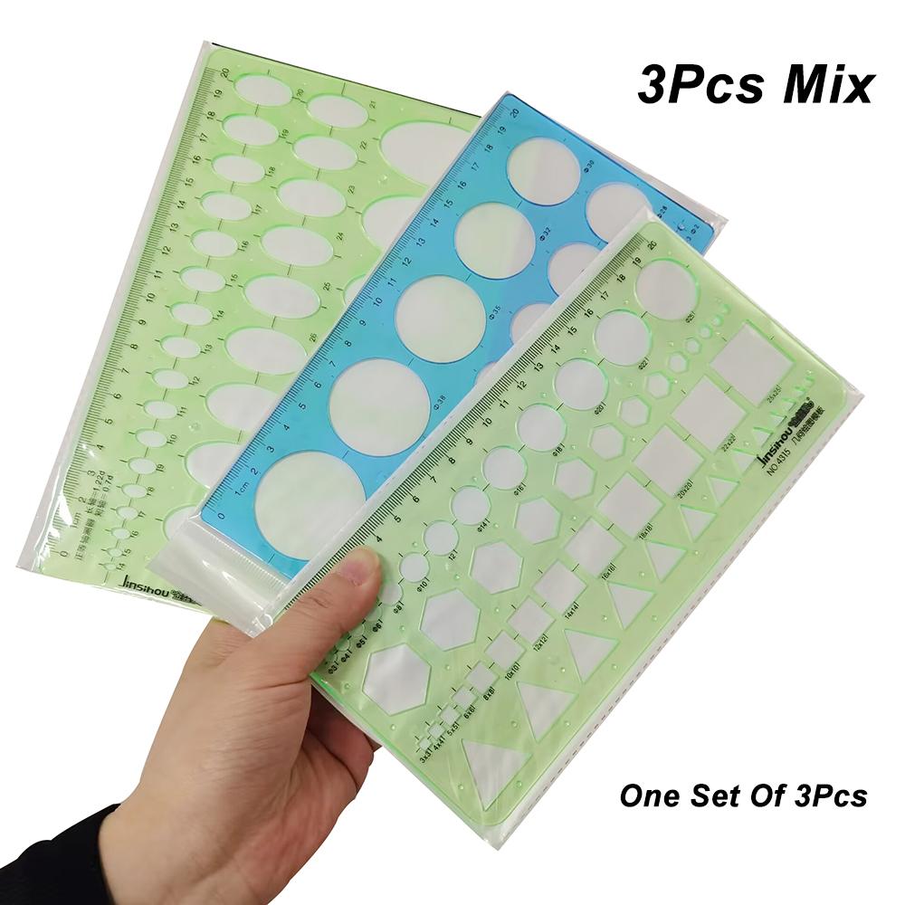 Office Stationery Drafting Supplies Million Flower Ruler Round Ruler Geometry Drawing Template Ruler Spirograph Geometric Ruler