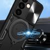 Luxury Shockproof Case For Samsung Galaxy S25 S24 Note 20 Plus Ultra Slide Lens Protector Multi Function Hard Armor Case Funda