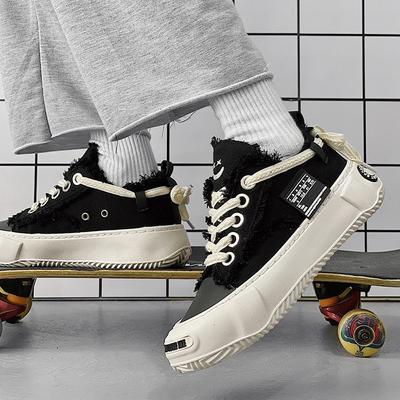 Niche Design New Board Shoes Trendy Shoes INS Casual Canvas Men's Shoes Clown Shoes Harajuku