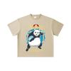 260 GSM Double Yarn 32 Count 100% Cotton Jujutsu Kaisen V62 Panda Print Unisex Heavy Cotton T Shirt