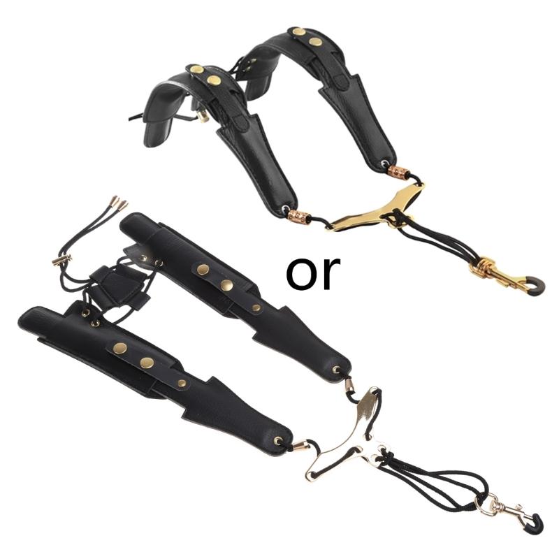 Saxophone Shoulder Neck Strap Adjustable Sax Black Double Shoulder Strap Harness Sax Musical Instruments Accessries 1