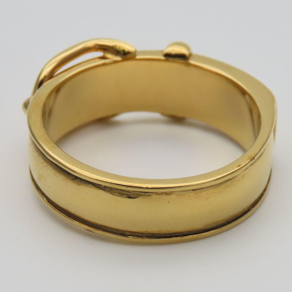 Used HERMES Scarf Ring Saintur Belt Metal 6.1g Gold Gold Plated