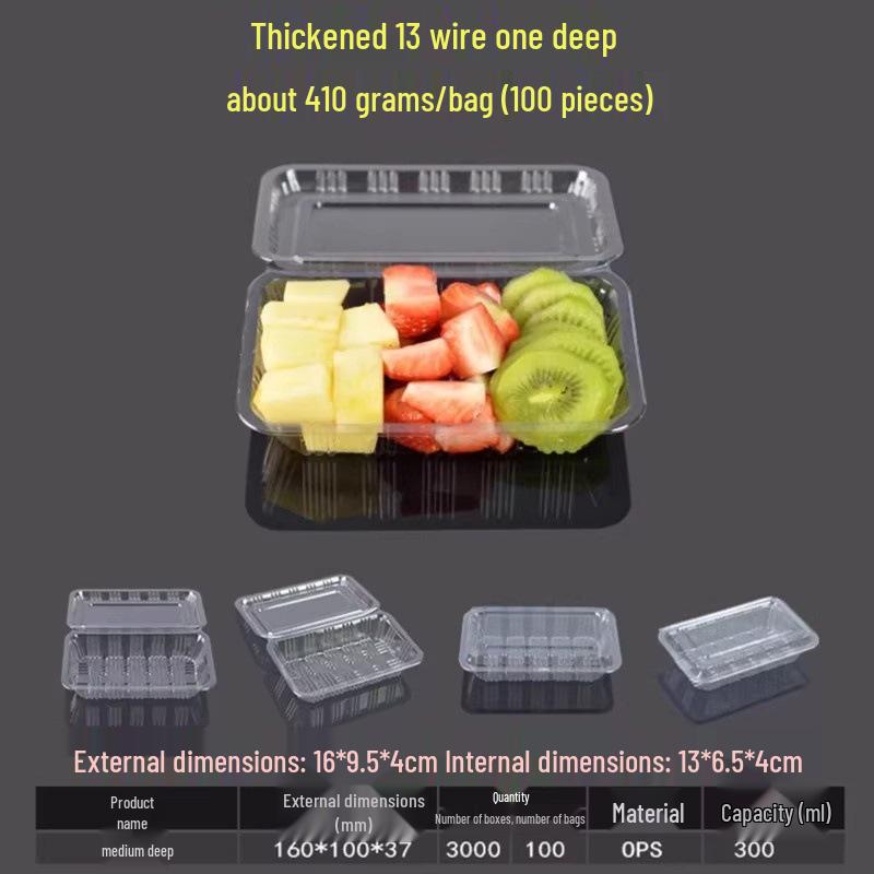 Sushi, Roast Duck, Pastry & Fruit Takeaway Box Set with Free Shipping & 100 Rubber Bands