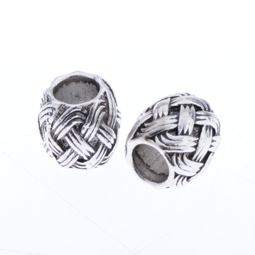 5 Pieces Antique Style Silver Spacer Loose Beads DIY Jewelry Making Findings