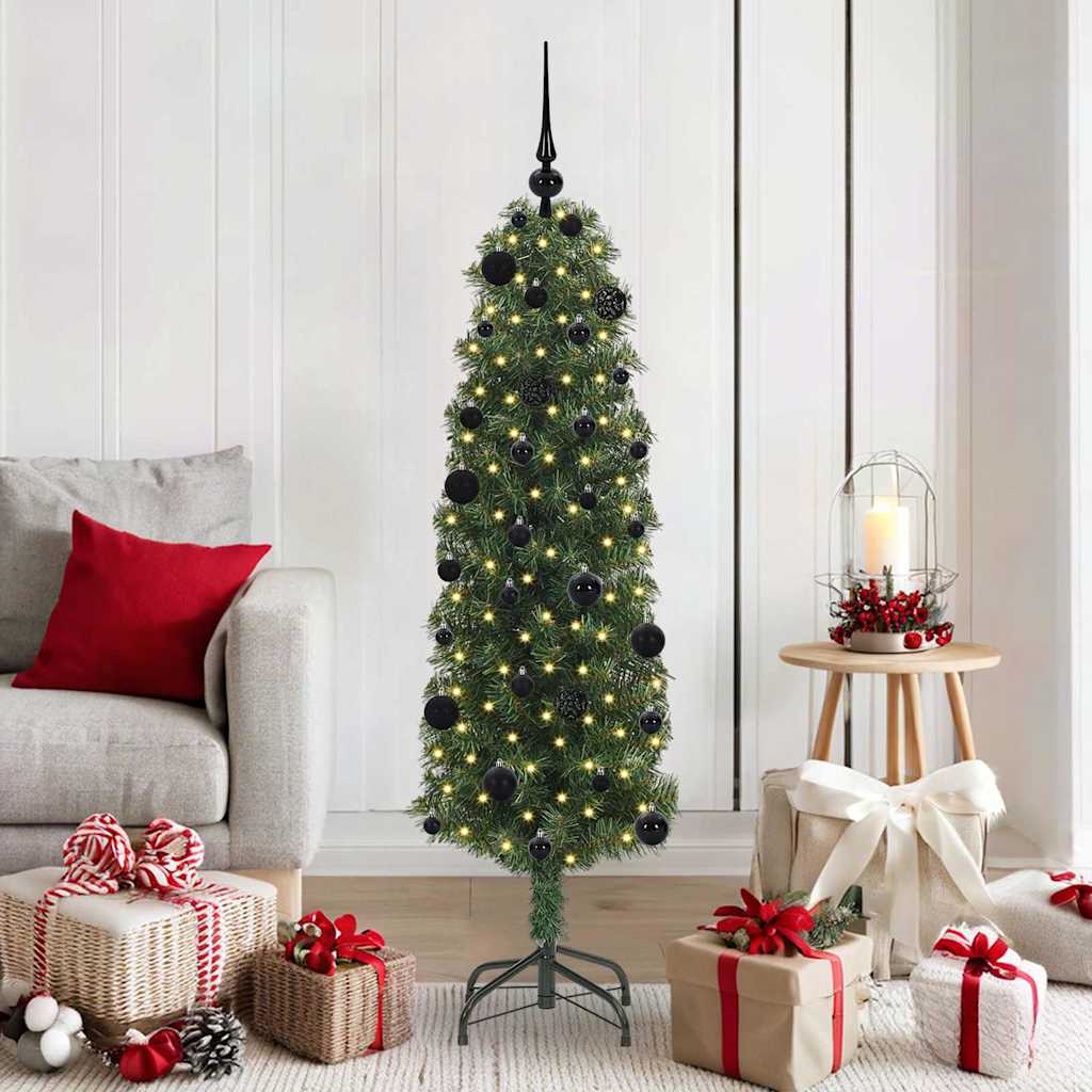 Artificial Christmas Tree with 150 LEDs and Stand Green 150 cm
