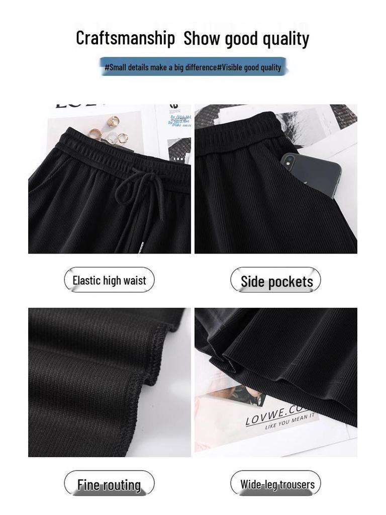 Women's High-Waist A-Line White Silk Shorts - Summer 2025 Collection, Petite Wide-Leg, Casual Sporty Style