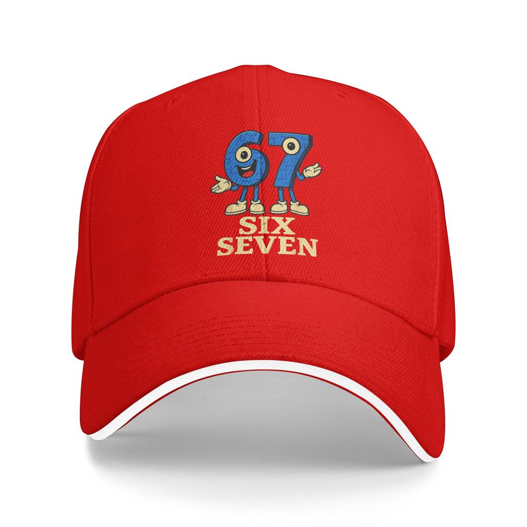 67 Six Seven 6 7 Funny Italian Brainrot Kids Gaming Meme Casual Baseball Cap Summer Trucker Hat Sun Visor Running Hip Hop Hats