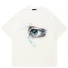 Camiseta Gráfica Ojo Profundo Streetwear Camiseta de Algodón Unisex Tops Camisetas de Verano Oversize Manga Corta Camiseta