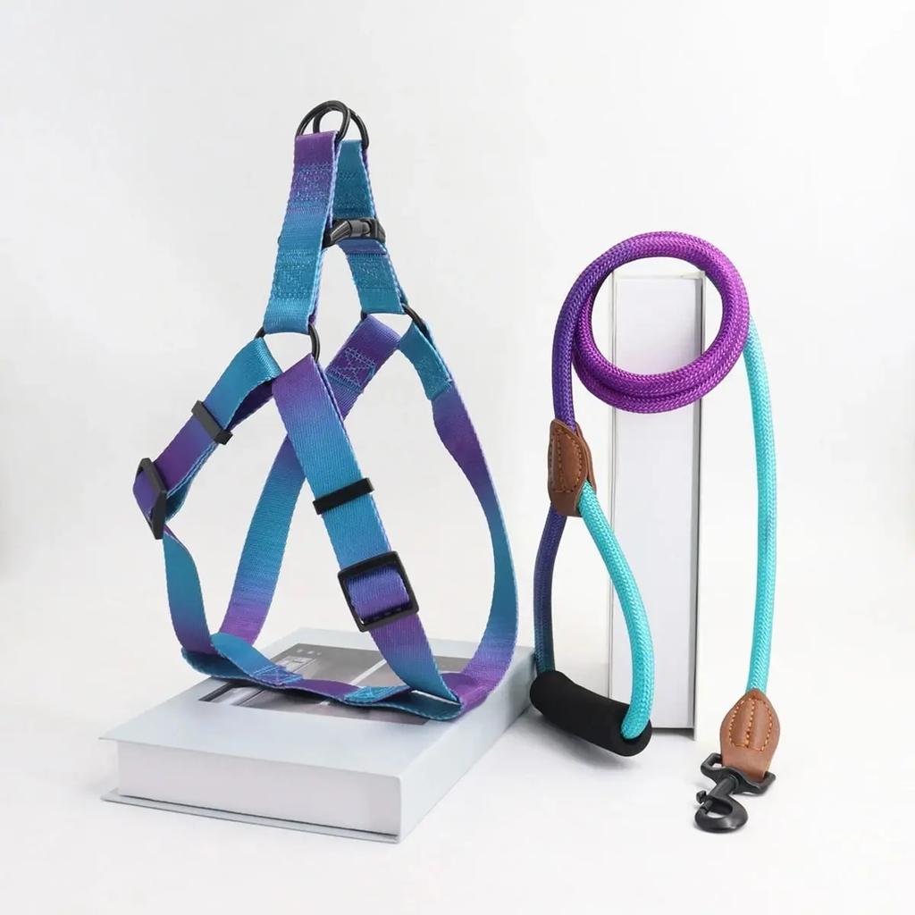 Supet No Pull Dog Harness Reflective Nylon Vest L-Shaped Adjustable Easy Pet Harness for Small Medium Large Breeds Dogs Walking