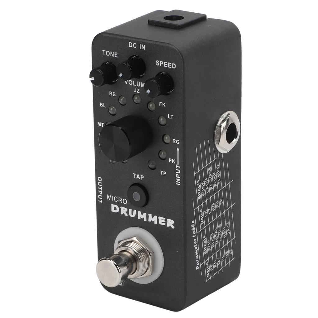 Drum Machine Pedal 121 Drum Loops Electric Guitar Monoblock Effect with True Bypass 95mA