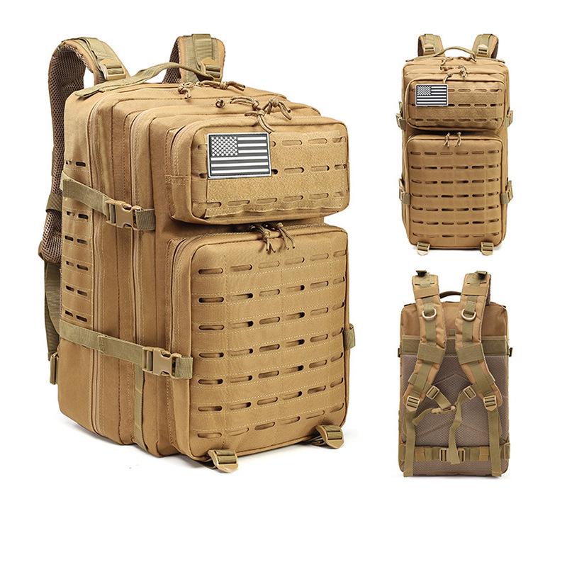 Men's Large Capacity Camouflage Tactical Hiking Backpack for Outdoor Sports and Mountaineering