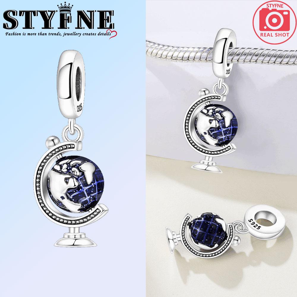 Copper Blue Butterfly Fluorescent Firefly Dragonfly Charms Beads Pendant For Original Bracelet Woman Girl Jewelry