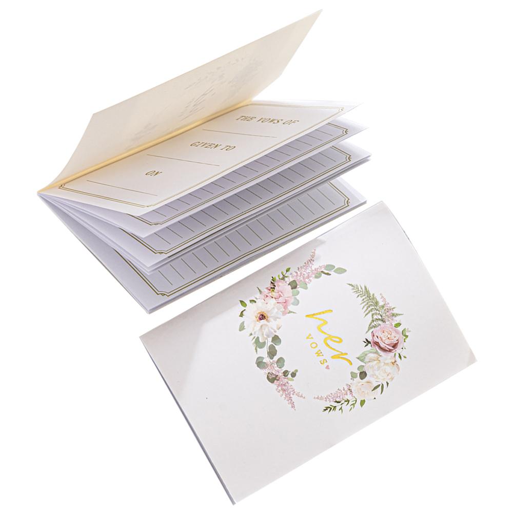  2 Pcs Wedding Vows Book Notebooks His Her Magazine Paper Booklet Lovers and Booklets