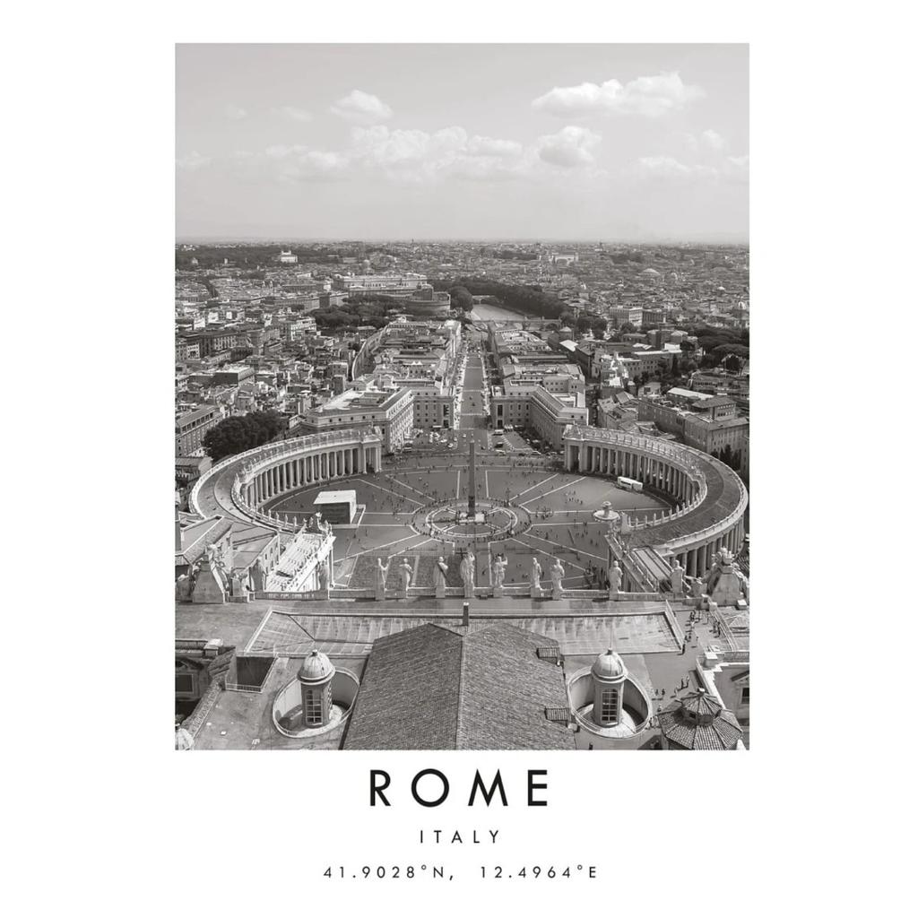 Famous Black and White Cities Verona Rome Punta Cana Florence Berlin Poster Travel Wall Art Canvas Painting Prints Home Decor