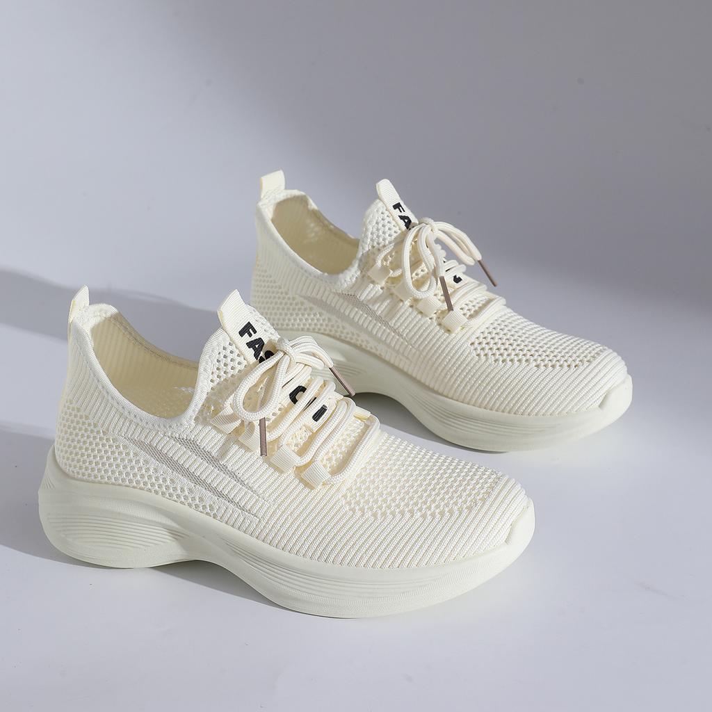 Breathable Lace Up Mesh Sneakers Women  Autumn Fashion Light Weight Sports Shoes Comfort Soft Sole Non Slip Running Shoes
