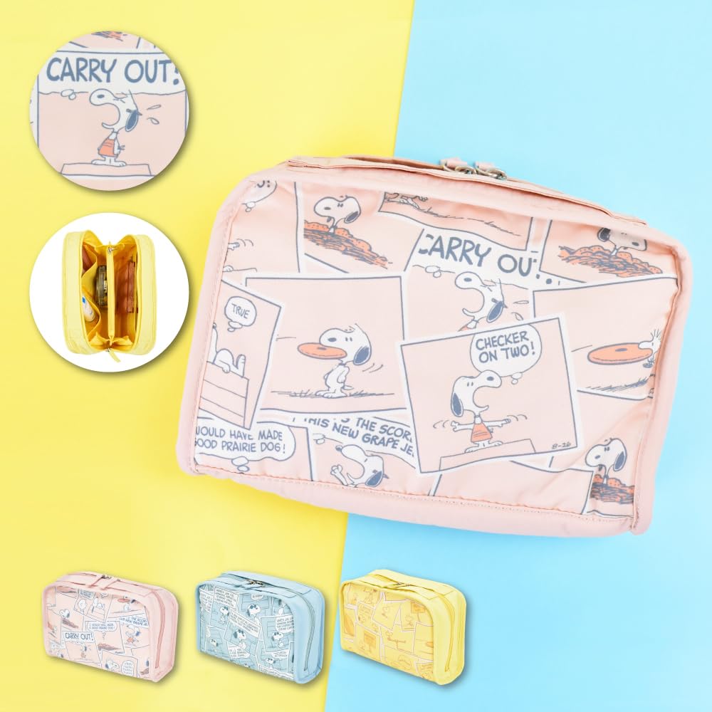 Large Capacity Pouch with Dividers YE Comic Snoopy SPZ-4055