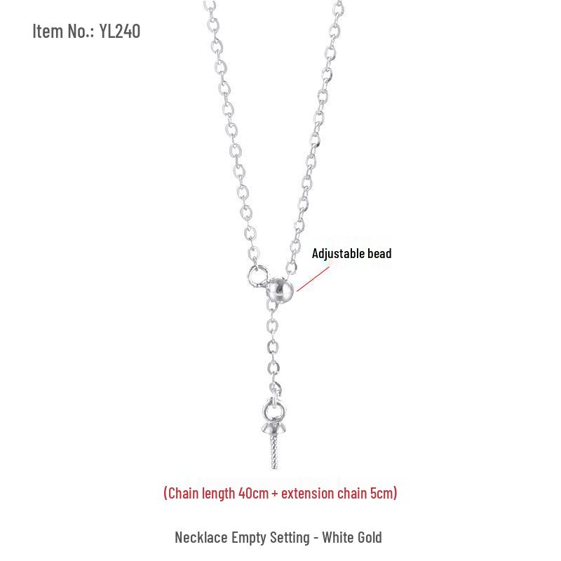 

S925 Sterling Silver Adjustable Y-Chain Necklace with Golden Akoya Pearl Pendant платиновий