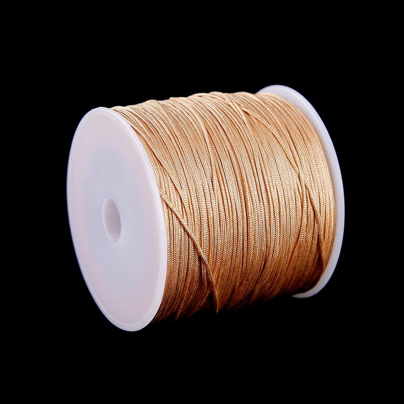 Rot Nein. 72 Baumwollgarn: 30m Handgeflochtenes Seil, 0,8mm für Armbänder, Halsketten, Perlenarbeiten, DIY-Zubehör