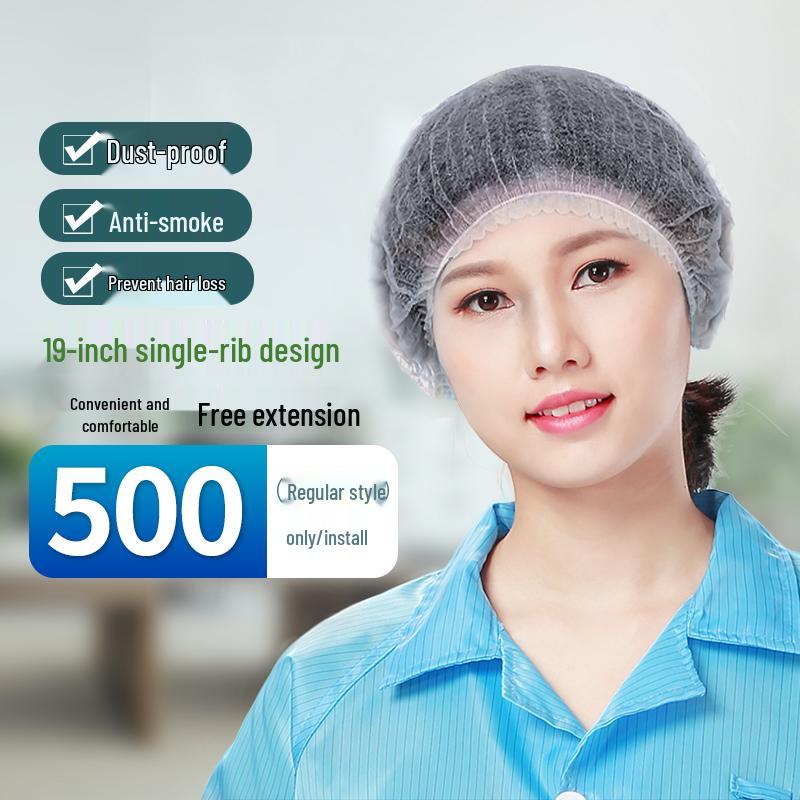 Disposable Hairnet Cap: Breathable, Non-Woven, Dustproof Mesh for Catering and Kitchen Use