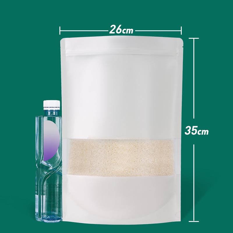 Self-Standing Kraft Ziplock Bag for Tea and Nuts Packaging