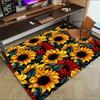 1pc Sunflower Pattern Themed Rug for Home Decor, Non-slip Office Carpet, Chair Mat, Outdoor Mat, Christmas and Halloween Gifts-0731162