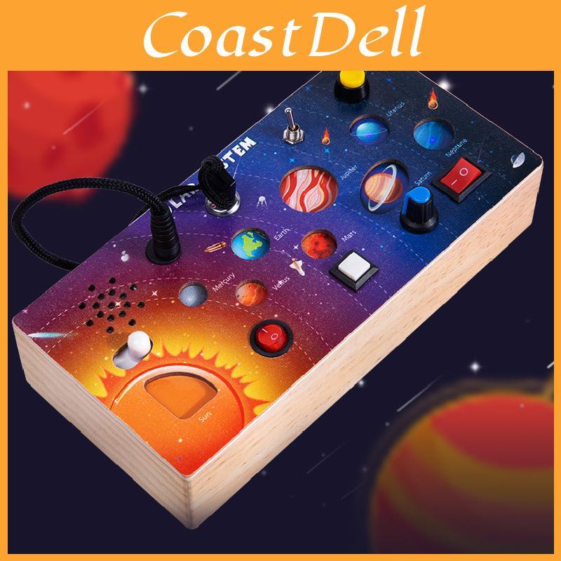 Wooden Solar System Busy Light Circuit Board Educational Toy For Early Learning