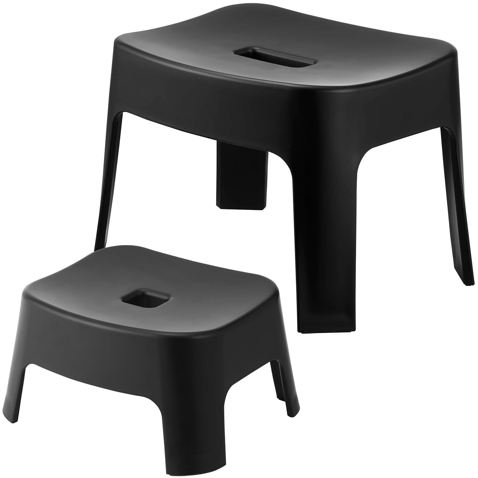 

Yamazaki Magnetic Bath Chair, 25cm Seat Height + 13cm Seat Height for Kids, Tower Floating Storage Bath Chair, Black, 1853 6926