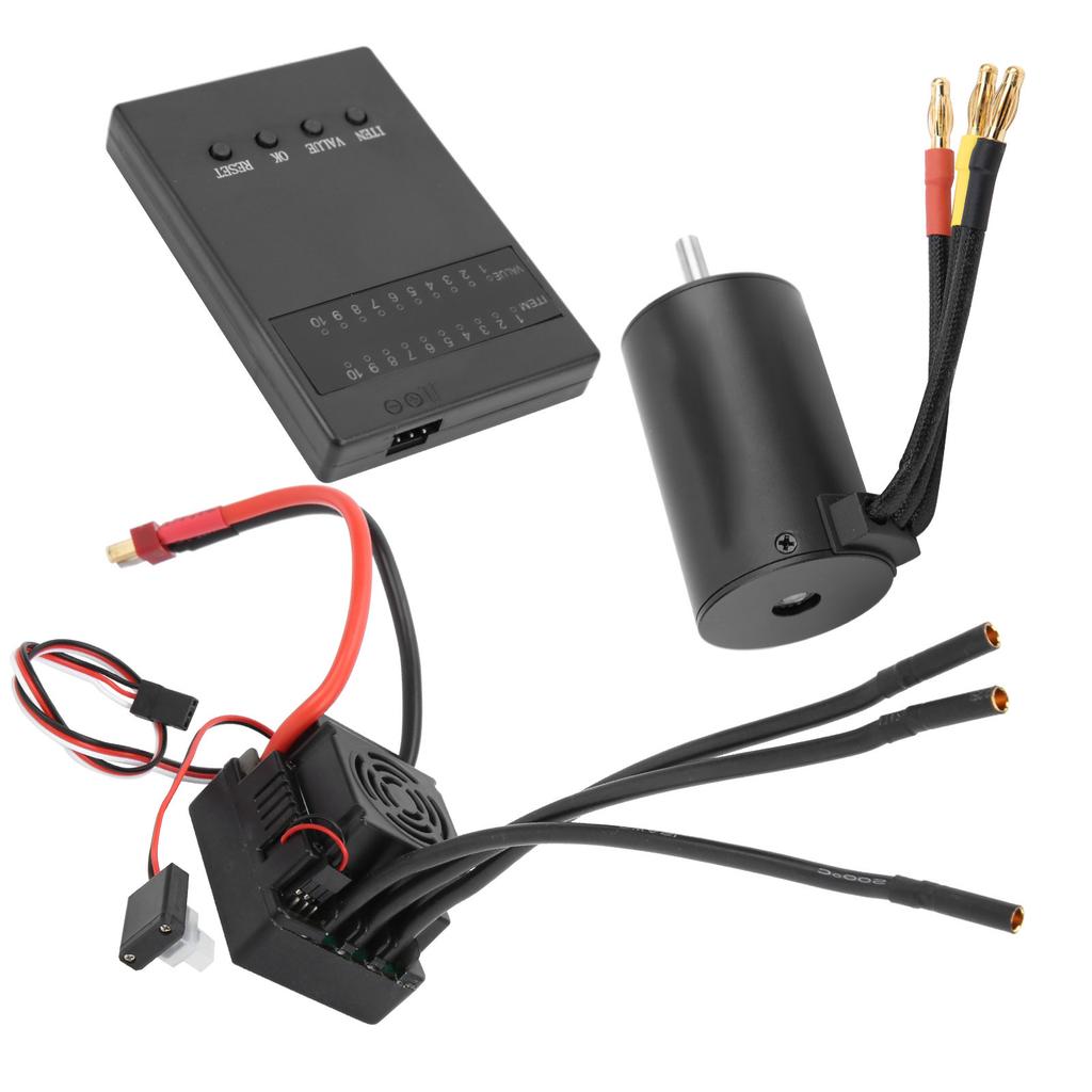 3660 3800KV Waterproof Brushless Motor 80A ESC Programmer Card Combo Set for 1 8 RC Car