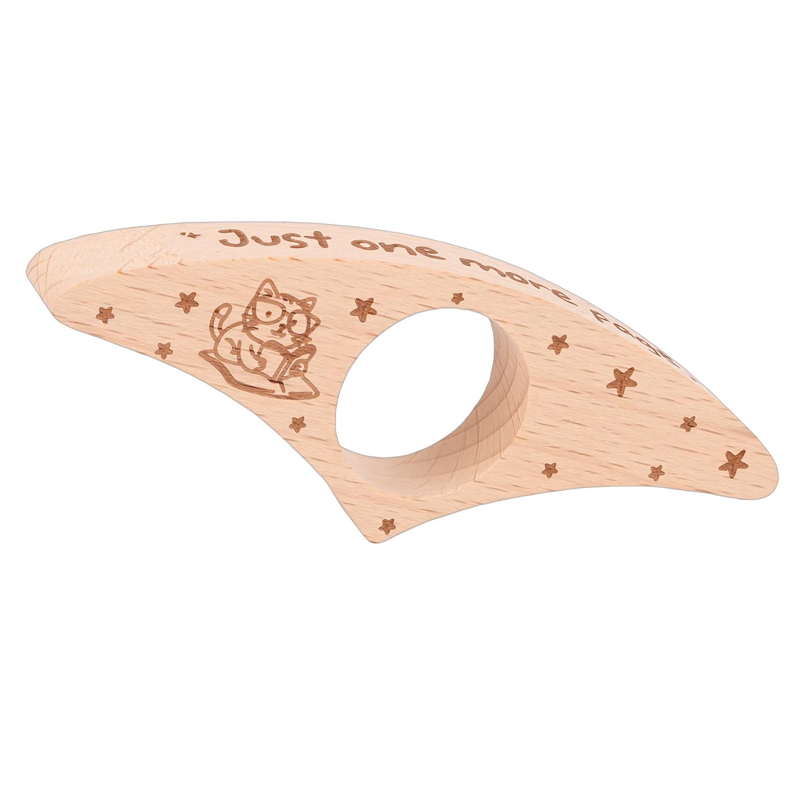 

Thumb Book Page Holder Pine Wood Finger Book Opener Thumb Bookmark Reading Accessory for Book Lovers Star