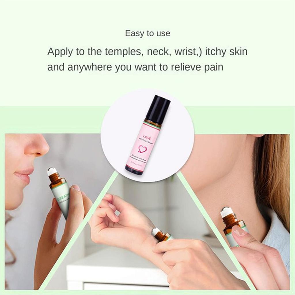 10ML Essential Oil Roll On for Relaxation Aromatherapy Roller Bottle Travel Size Skin Safe Essential Oils for Women Men for Self Care Gifts