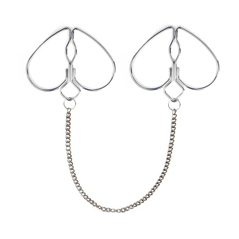 Heart Nipple Clamps Sex Adjustable Body Clips Non-piercing Jewelry For Women And Couples