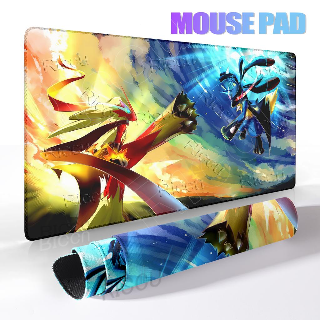 Pokemon Lucario Style Mouse Pad Non-slip Rubber Gaming Laptop Game XXL Keyboard Table Mat Cabinet Large Mousepad Lockedge Carpet