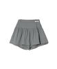 GRASPLAN Shirring Mini Skirt Shorts_Gray