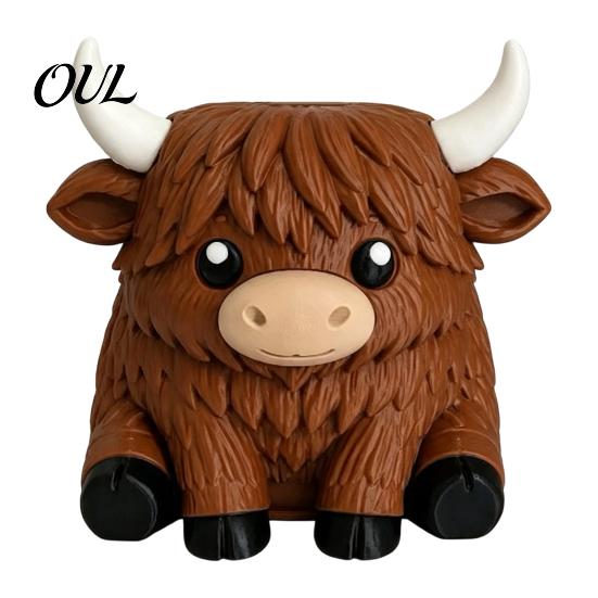 Unique Housewarming Gift for Her Simulated Highland Yak Tissue Box, Cute Decorative Paper Dispenser, Waterproof Animal Dispenser Matte PETG