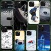 Ice Hockey Rink Sport Case for iPhone 13 12 Mini 11 Pro Max Soft Phone Cover X XS XR 7 SE 8 Plus 6 6S 5 5S Silicone Black Capa