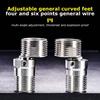 Adjustable Shower Faucet Angle Adapter Adjustable Angled Curved Faucet Foot Stainless Steel Sturdy Shower Shower Head Component