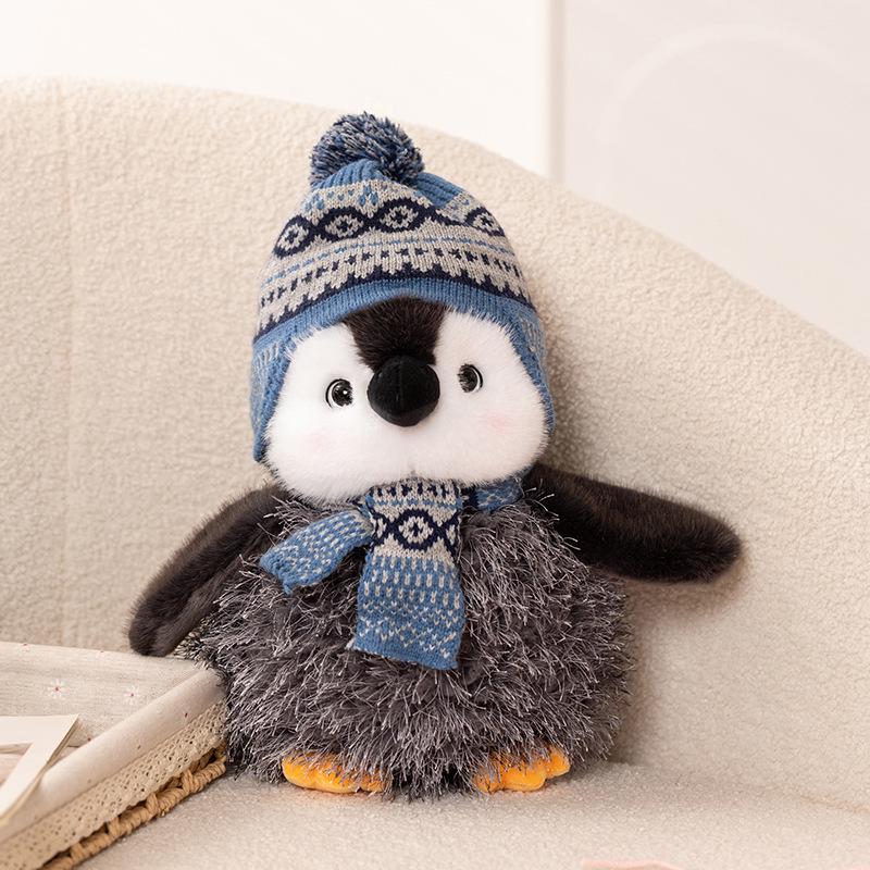 Winter Cute Hooded Penguin Plush Scarf Toy for Girls - Perfect Birthday Gift