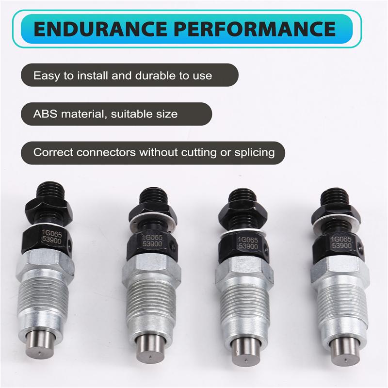 Set Of 4 Fuel Injector For Kubota D905 V1205 V1305 V1505- 1G065-53900 1G065-53902